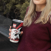 Personalized Poland Eagle Tumbler Cup Rzeczpospolita Polska Poppy Flower