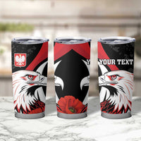 Personalized Poland Eagle Tumbler Cup Rzeczpospolita Polska Poppy Flower