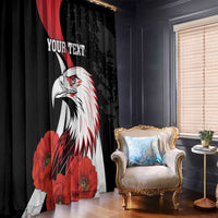 Personalized Poland Eagle Window Curtain Rzeczpospolita Polska Poppy Flower