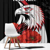 Personalized Poland Eagle Window Curtain Rzeczpospolita Polska Poppy Flower
