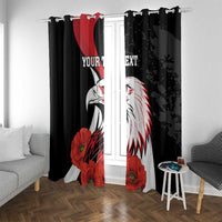 Personalized Poland Eagle Window Curtain Rzeczpospolita Polska Poppy Flower
