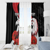 Personalized Poland Eagle Window Curtain Rzeczpospolita Polska Poppy Flower