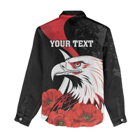 Personalized Poland Eagle Women Casual Shirt Rzeczpospolita Polska Poppy Flower