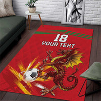 Custom Wales Football Area Rug Y Ddraig Goch Ddyry Cychwyn