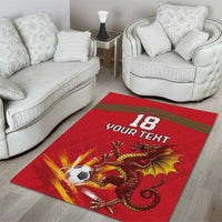 Custom Wales Football Area Rug Y Ddraig Goch Ddyry Cychwyn