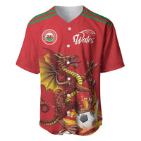 Custom Wales Football Baseball Jersey Y Ddraig Goch Ddyry Cychwyn