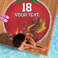 Custom Wales Football Beach Blanket Y Ddraig Goch Ddyry Cychwyn