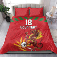 Custom Wales Football Bedding Set Y Ddraig Goch Ddyry Cychwyn