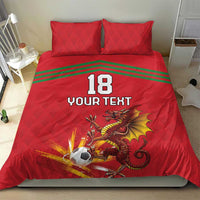 Custom Wales Football Bedding Set Y Ddraig Goch Ddyry Cychwyn