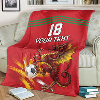 Custom Wales Football Blanket Y Ddraig Goch Ddyry Cychwyn
