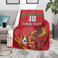 Custom Wales Football Blanket Y Ddraig Goch Ddyry Cychwyn