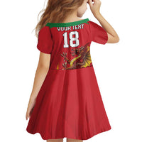 Custom Wales Football Family Matching Long Sleeve Bodycon Dress and Hawaiian Shirt Y Ddraig Goch Ddyry Cychwyn
