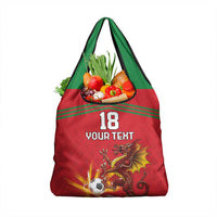 Custom Wales Football Grocery Bag Y Ddraig Goch Ddyry Cychwyn