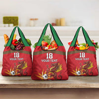 Custom Wales Football Grocery Bag Y Ddraig Goch Ddyry Cychwyn