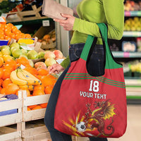 Custom Wales Football Grocery Bag Y Ddraig Goch Ddyry Cychwyn