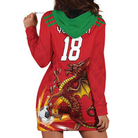 Custom Wales Football Hoodie Dress Y Ddraig Goch Ddyry Cychwyn