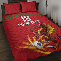 Custom Wales Football Quilt Bed Set Y Ddraig Goch Ddyry Cychwyn