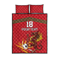 Custom Wales Football Quilt Bed Set Y Ddraig Goch Ddyry Cychwyn