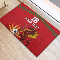 Custom Wales Football Rubber Doormat Y Ddraig Goch Ddyry Cychwyn