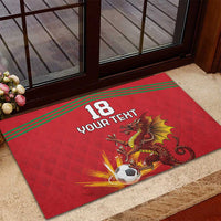 Custom Wales Football Rubber Doormat Y Ddraig Goch Ddyry Cychwyn