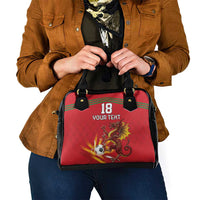 Custom Wales Football Shoulder Handbag Y Ddraig Goch Ddyry Cychwyn