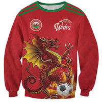 Custom Wales Football Sweatshirt Y Ddraig Goch Ddyry Cychwyn