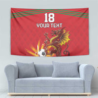 Custom Wales Football Tapestry Y Ddraig Goch Ddyry Cychwyn