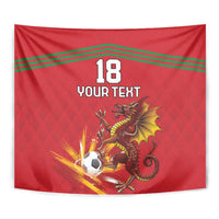 Custom Wales Football Tapestry Y Ddraig Goch Ddyry Cychwyn
