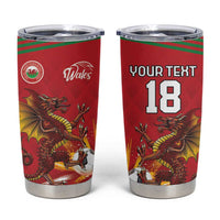 Custom Wales Football Tumbler Cup Y Ddraig Goch Ddyry Cychwyn