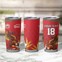 Custom Wales Football Tumbler Cup Y Ddraig Goch Ddyry Cychwyn
