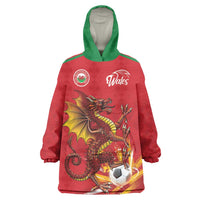 Custom Wales Football Wearable Blanket Hoodie Y Ddraig Goch Ddyry Cychwyn