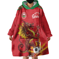 Custom Wales Football Wearable Blanket Hoodie Y Ddraig Goch Ddyry Cychwyn