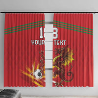 Custom Wales Football Window Curtain Y Ddraig Goch Ddyry Cychwyn
