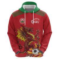 Custom Wales Football Zip Hoodie Y Ddraig Goch Ddyry Cychwyn