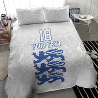 Custom England Fooball Bedding Set The Three Lions Blue Version