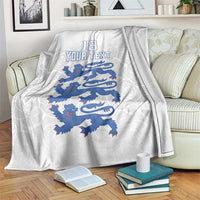 Custom England Fooball Blanket The Three Lions Blue Version
