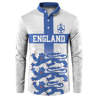 Custom England Fooball Button Sweatshirt The Three Lions Blue Version