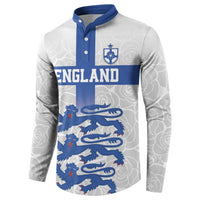 Custom England Fooball Button Sweatshirt The Three Lions Blue Version