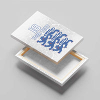 Custom England Fooball Canvas Wall Art The Three Lions Blue Version