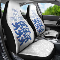 Custom England Fooball Car Seat Cover The Three Lions Blue Version