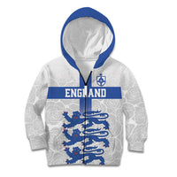 Custom England Fooball Kid Hoodie The Three Lions Blue Version