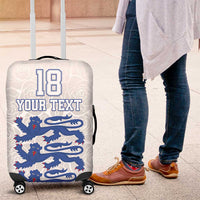 Custom England Fooball Luggage Cover The Three Lions Blue Version