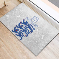 Custom England Fooball Rubber Doormat The Three Lions Blue Version