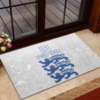 Custom England Fooball Rubber Doormat The Three Lions Blue Version