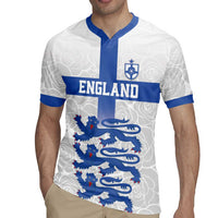 Custom England Fooball Rugby Jersey The Three Lions Blue Version