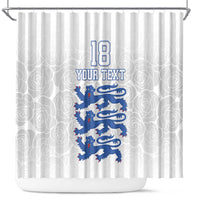 Custom England Fooball Shower Curtain The Three Lions Blue Version