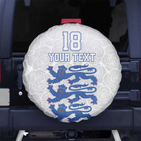 Custom England Fooball Spare Tire Cover The Three Lions Blue Version