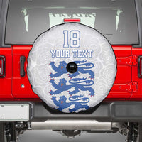 Custom England Fooball Spare Tire Cover The Three Lions Blue Version