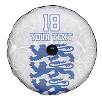 Custom England Fooball Spare Tire Cover The Three Lions Blue Version