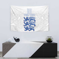 Custom England Fooball Tapestry The Three Lions Blue Version